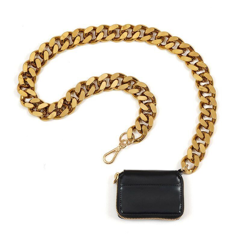 Luxury Tote Thick Metal Chain Shoulder Bag Bike Wallet Mini Coin Purse Crossbody