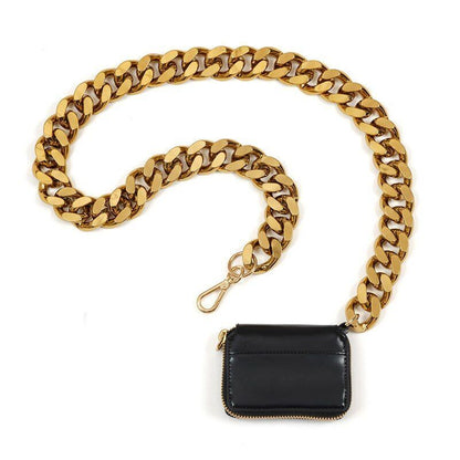Luxury Tote Thick Metal Chain Shoulder Bag Bike Wallet Mini Coin Purse Crossbody