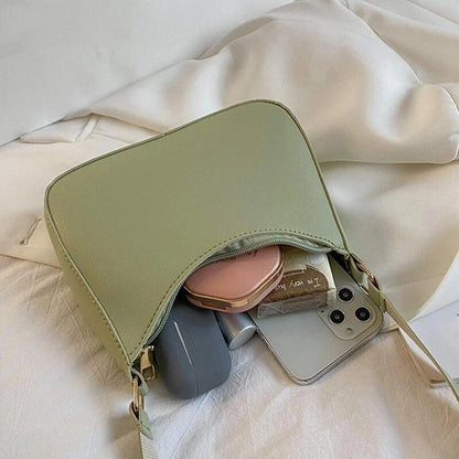 Fashion Handbags Retro Leather Temperament Shoulder Underarm Bag Baguette Shape