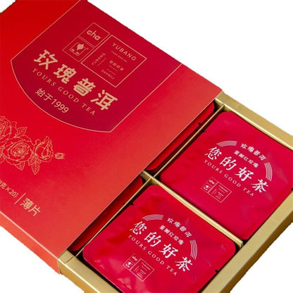 160g Puerh Tea Thinly Sliced Ripe Tea Rose Panax Ginseng Flower Icelandic Tea