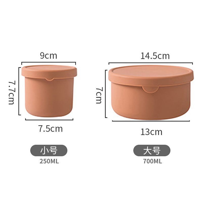 Food Storage Container Silicone Reusable W/ Airtight Lid Snack Lunch Bento Boxes