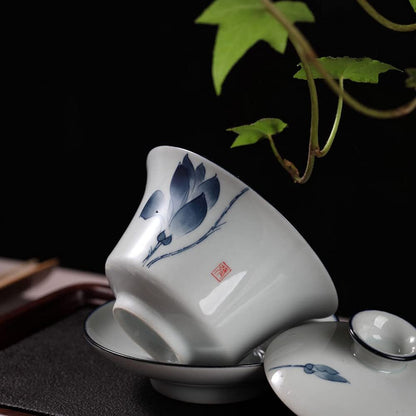 165ml Porcelain Gaiwan Cover Bowl Teacup Bowl Tea Ware Creative Kung Fu Tea Set