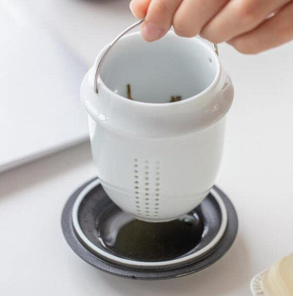 280ml Ceramic Tea Water Separate Tea Cup Tea Filter Mug Kung Fu Tea Set