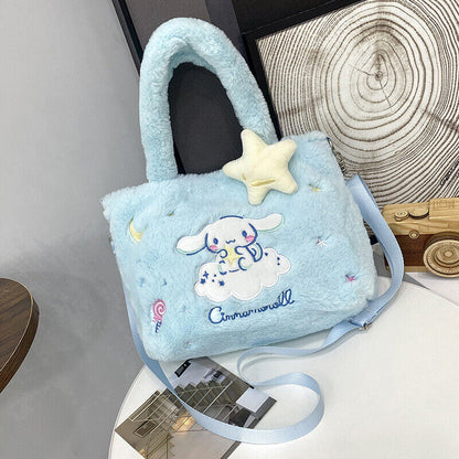 Hello Kitty Kuromi Melody Plush Handbag Crossbody Bag Girls' Plush Shoulder Bag