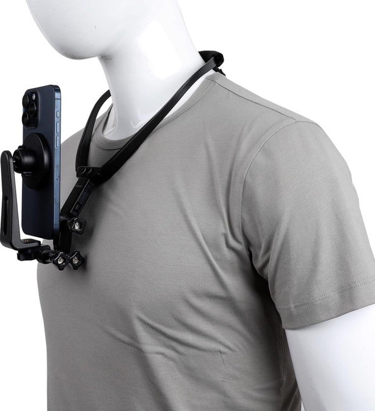 Strong Magnetic Neck Mount Holder Silicone For iPhone SAMSUNG POV Cell Phone