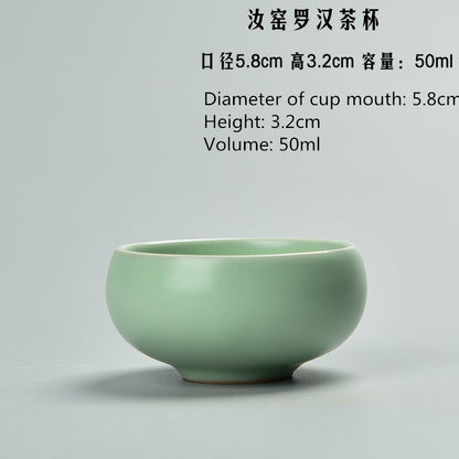 tea cup ruyao craft ceramic porcelain cup of tea chinese kung fu tea set cups