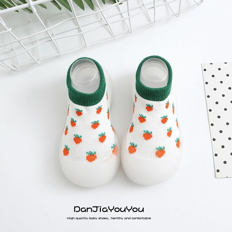 Sock Shoes Baby Boys Girls Autumn Non-slip Floor Kids Soft Rubber Toddler Knit