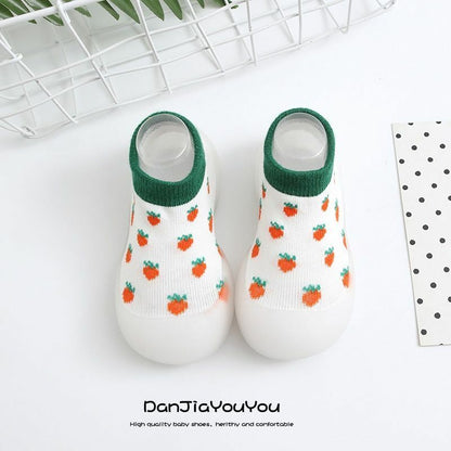 Sock Shoes Baby Boys Girls Autumn Non-slip Floor Kids Soft Rubber Toddler Knit
