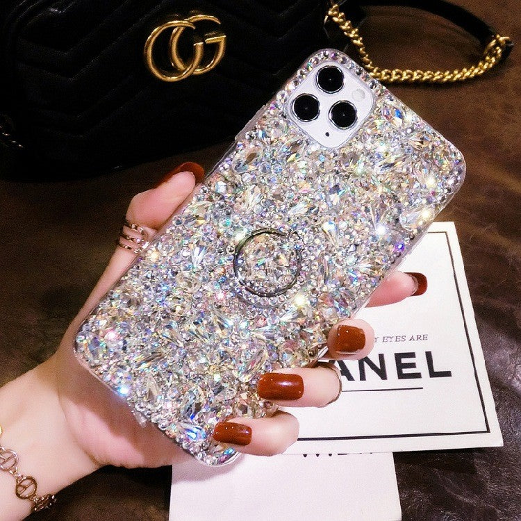 Mobile Phone Case Drip Drill with Bracket Protective Cover for iPhone 17/16/15