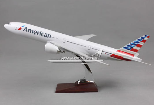 49CM American BOEING 777 N720AN Passenger Airplane Resin Aircraft Plane Model