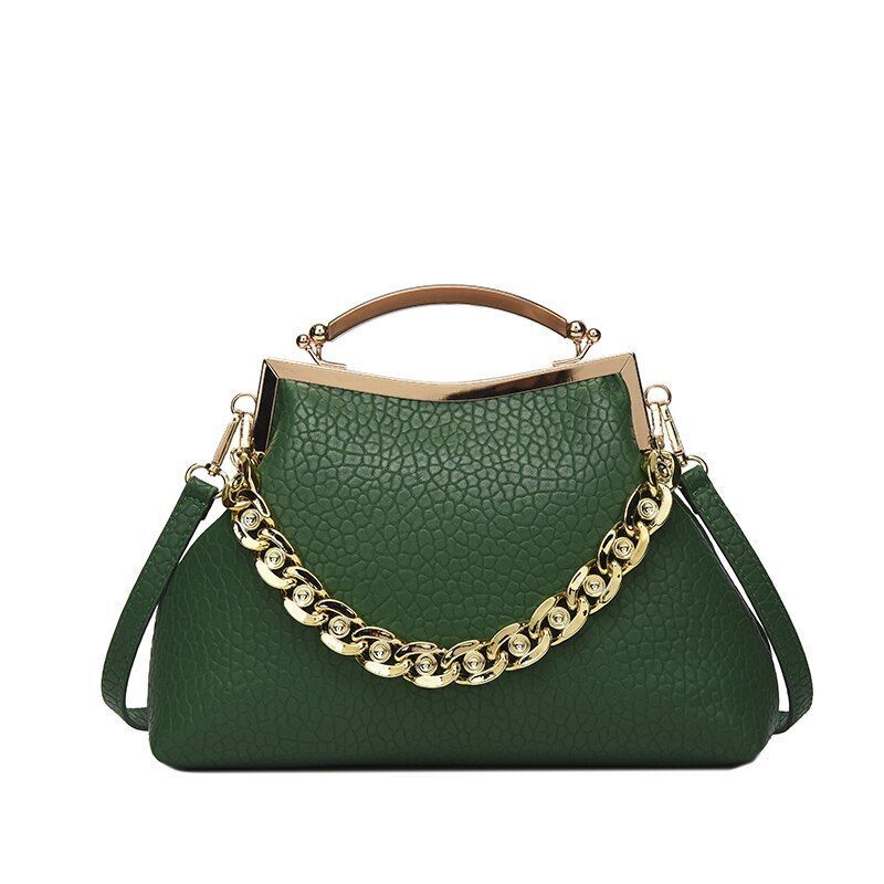 Handbag Mental Handle Pleated Shell Bag Clutch Purses Crossbody Bags 28*20*7 CM