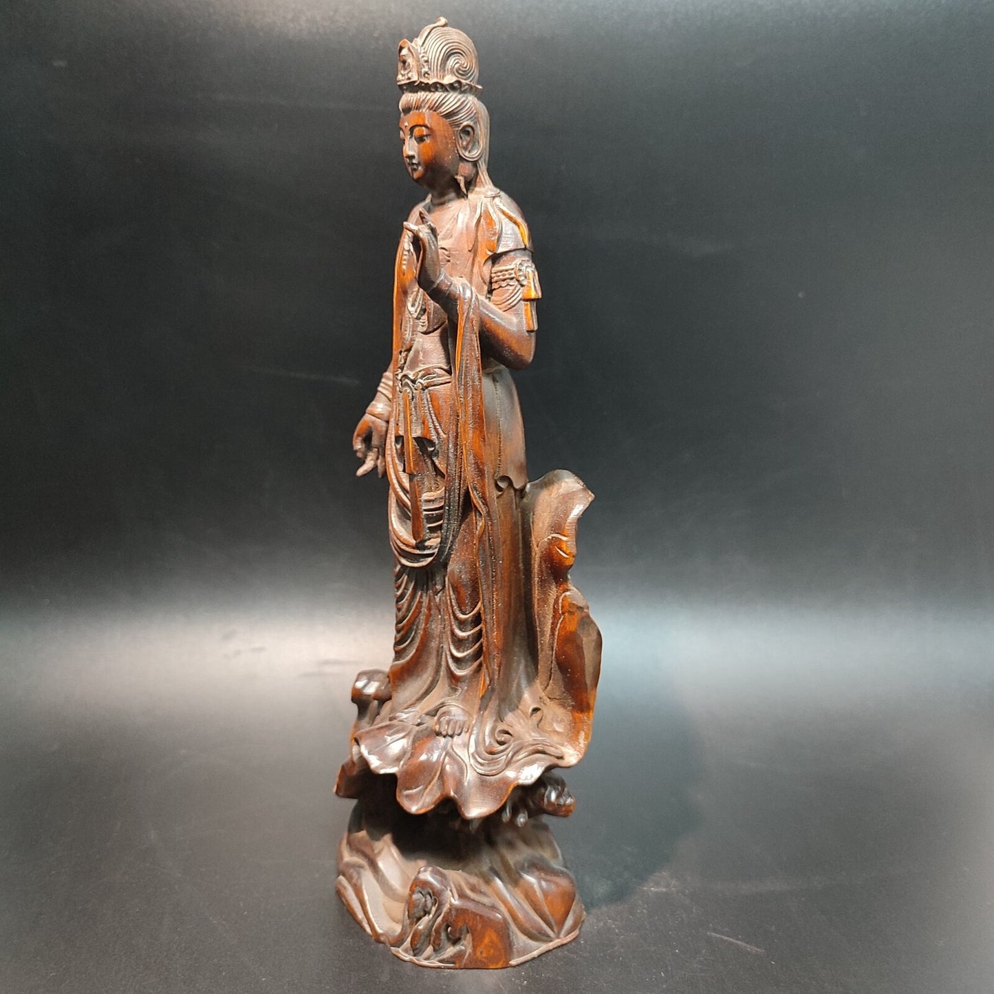 Chine Buddha Statue Vintage Wooden Quan Kwan Yin Statue Carvingsse Carved Wood