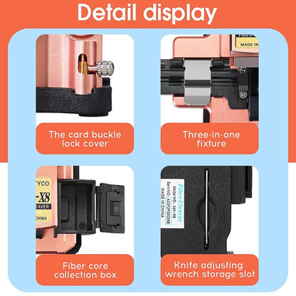 AUA-X8 Optical Fiber Cleaver Automatic Cable Cutting FTTT Fiber Optic Knife Tool