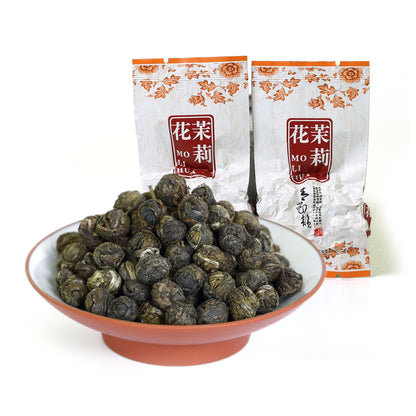 GOARTEA 30Pcs*8g Premium Jasmine Tea Jasmine Dragon Pearl Tea Jasmine Green Tea-
