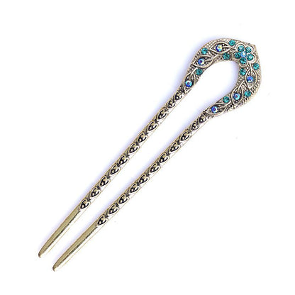 Women Hair Accessories Antique Bronze Plated Hairpins U-Shape Hair Stick Jewelry