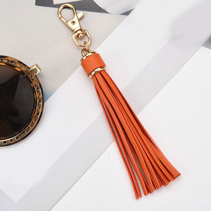 PU Leather Tassel Key Chain Handbag Bag Purse Accessories Pendant Keyring Gift