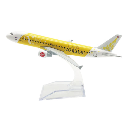 1:400 16cm Air Thailand A320 Airplane Model Alloy Simulation Airliner Ornaments