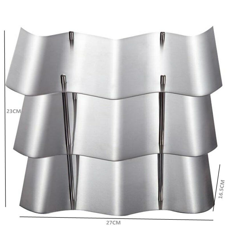 Stainless Steel 3-layers Red Wine Bottle Rack Holder Bracket Home Bar Tool Shelf