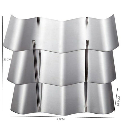 Stainless Steel 3-layers Red Wine Bottle Rack Holder Bracket Home Bar Tool Shelf