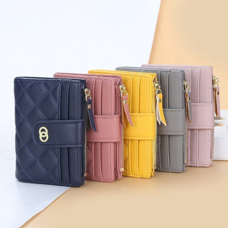 Synthetic Leather Wallet Purse Card Holder Coin Money Bag Zipper 12.5*9.5*2.5 CM