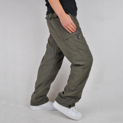 Mens winter thick Casual Military Cargo Pants Cotton Baggy loose outdoor Trouser