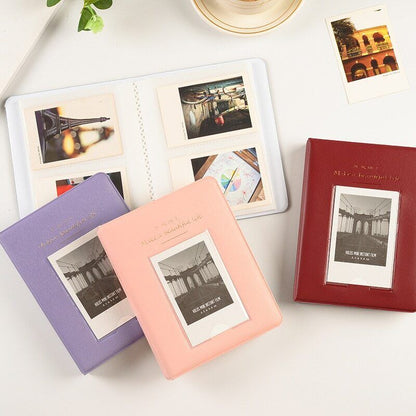 Photo Album 64 Pockets Mini Polaroid Photocard Holder Scrapbook Pictures Storage