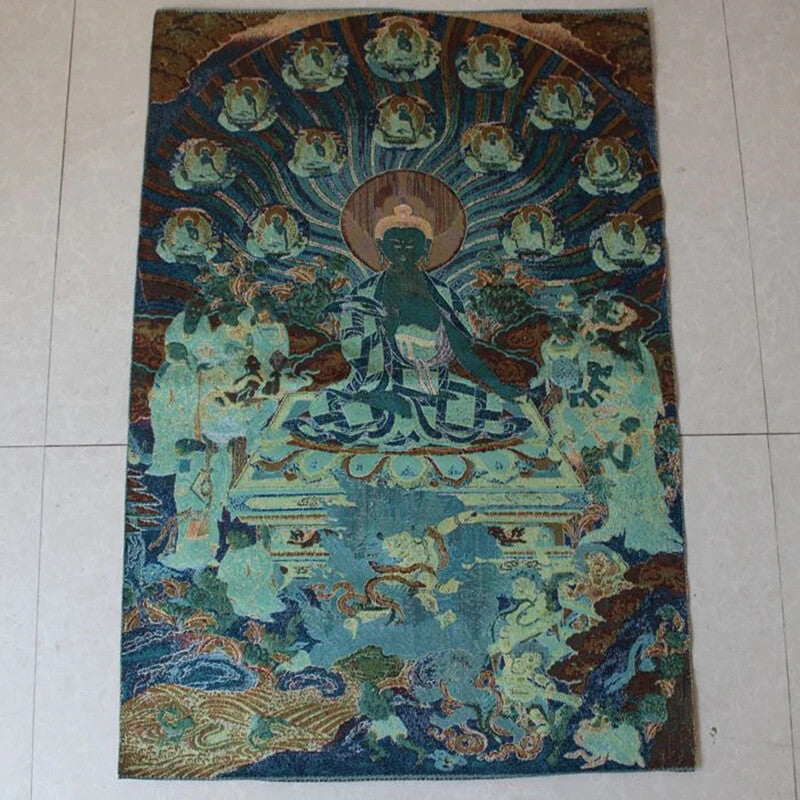 Shakyamuni Buddha Embroidery Portrait Cross Stitch Buddha Hanging Paintin