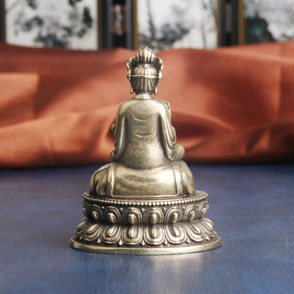Pure Brass Samantabhadra Bodhisattva Buddha Statue Decoration Craft Ornament