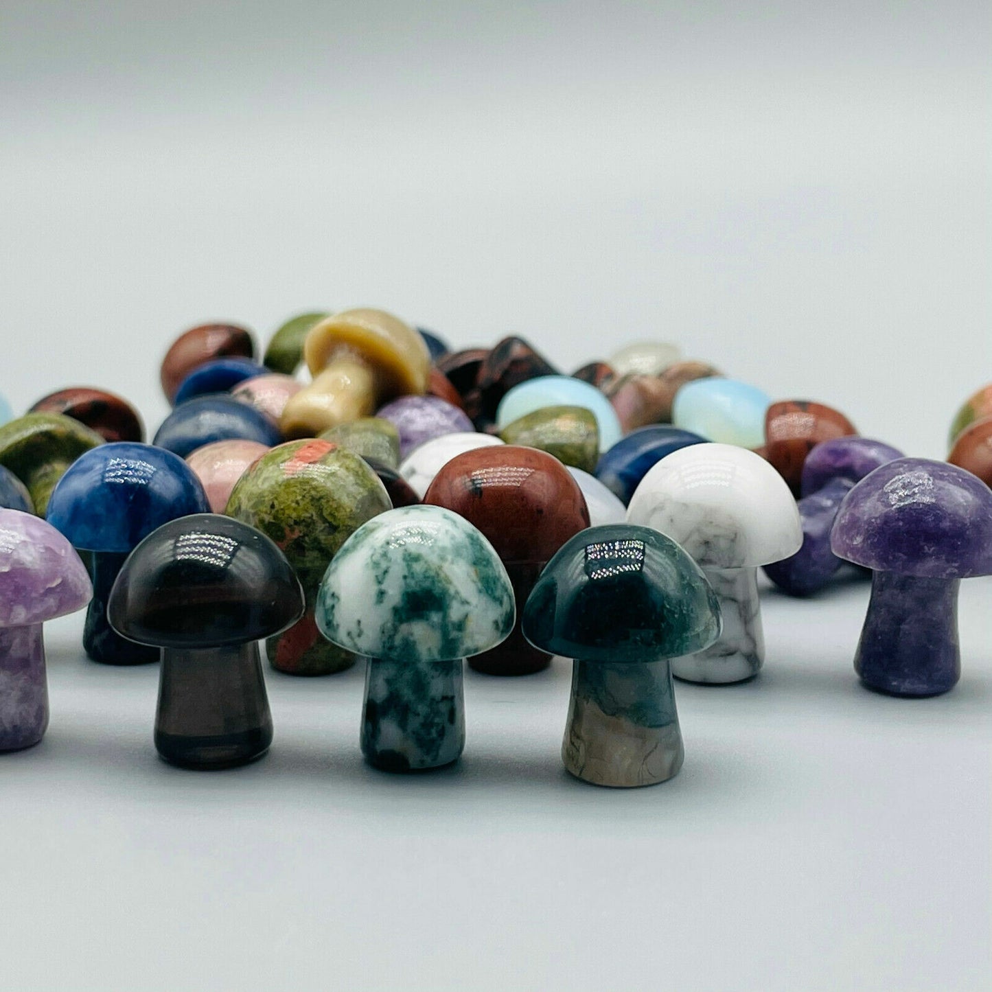 Wholesale Lot 20PC Natural Quartz Crystal Mushroom/Hand Carved Mineral