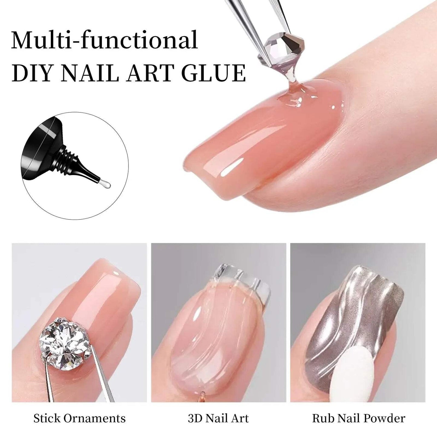Nail Glue for 3D Nail Art & Rhinestone Decorations