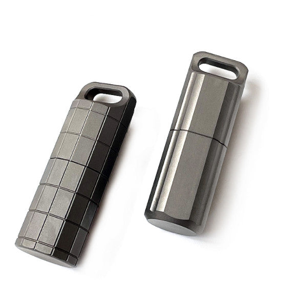 Titanium Waterproof Medicine Pill Bottles Necklace Pendants Perfume Bottles Box