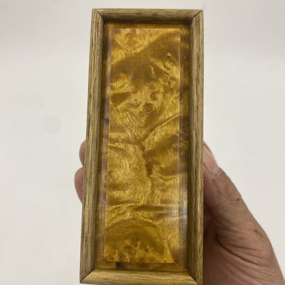 Golden Nanmu Jewelry Box Seal Case Random Color Wood Storage