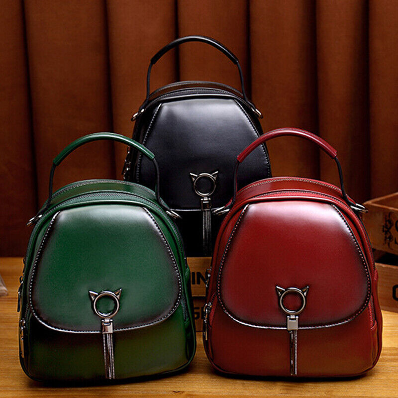Faux Leather Women's Fashion Small Backpack Mini Cute Shoulder Bag Rucksacks
