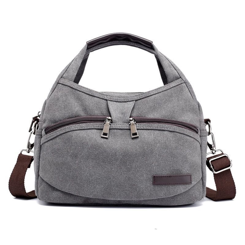 Small Tote Bag Shoulder Canvas Handbag Crossbody Purse Retro Messenger Bag Pouch