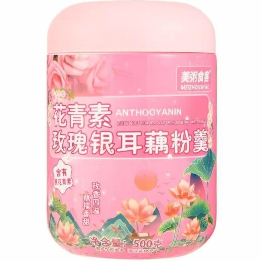 Chinese Lotus Root Starch Powder Soup Rose and White Fungus Soup 500g
