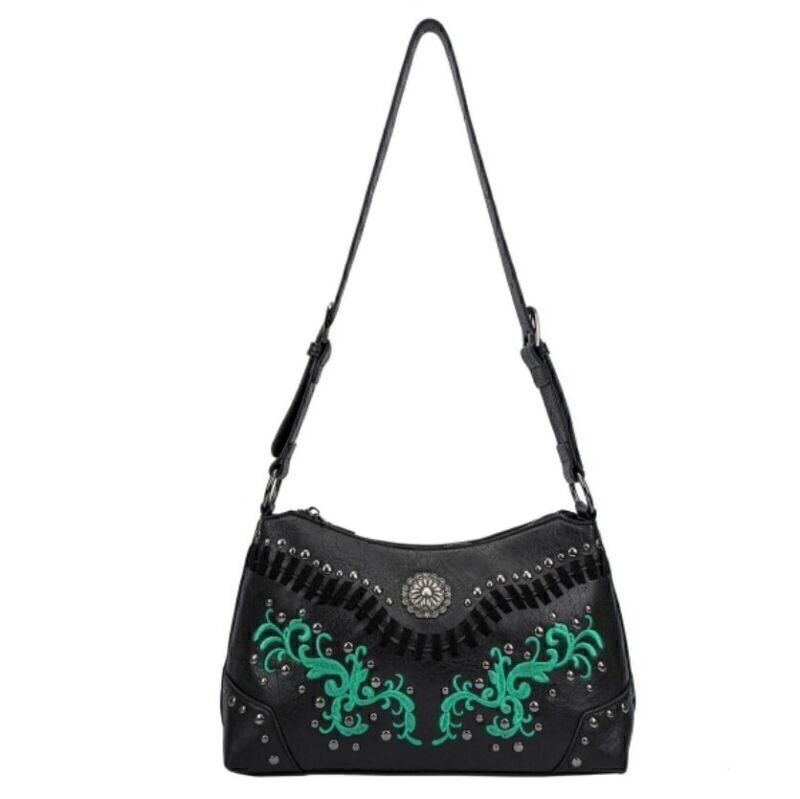 Celela Women Bag Handbag Embroidered Studs Stitch Shoulder Crossbody Bags Wallet