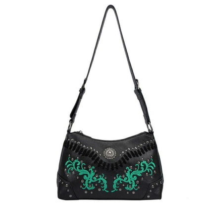 Celela Women Bag Handbag Embroidered Studs Stitch Shoulder Crossbody Bags Wallet