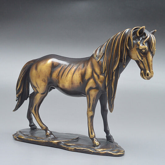Chinese Bronze Home Decoration Horse Statue Collectable Ornament Figure Art