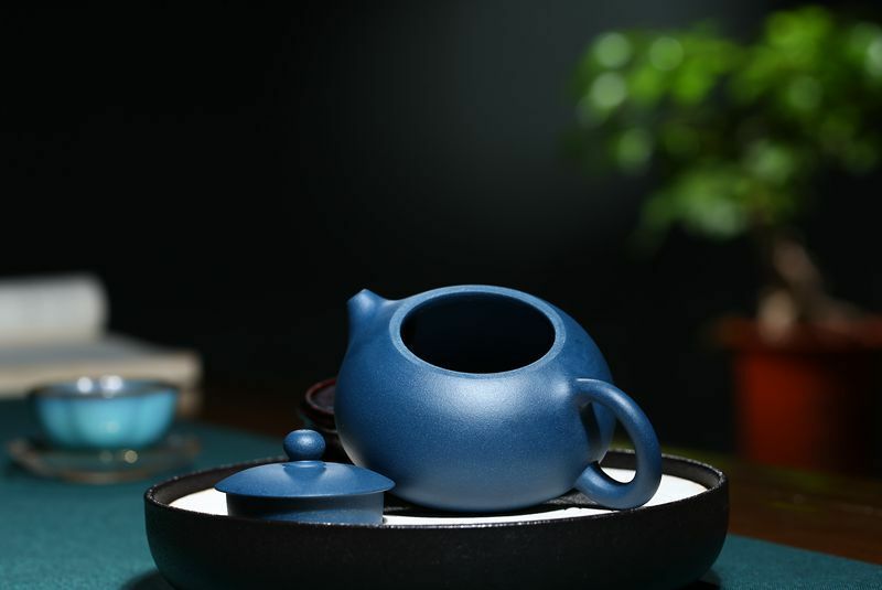 True Yixing Zisha Tianqing Clay Tea Pot With Ball Shaped Infuser Holes Marked