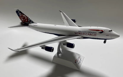 1:200 JC Wings BRITISH AIRWAYS WORLD CARGO BOEING 747-400F Plane Diecast Model