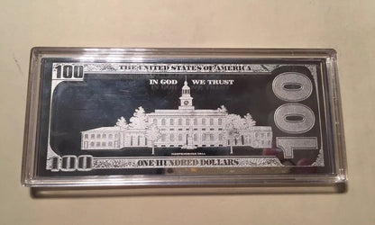 2011 SILVER FRANKLIN $100 Federal Reserve Note .999 Fine Silver Proof 4oz W/BOX
