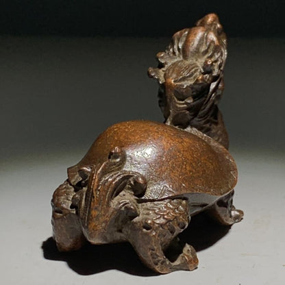 Red Copper Solid Dragon Turtle Ornament Tea Pet Ornament Collect