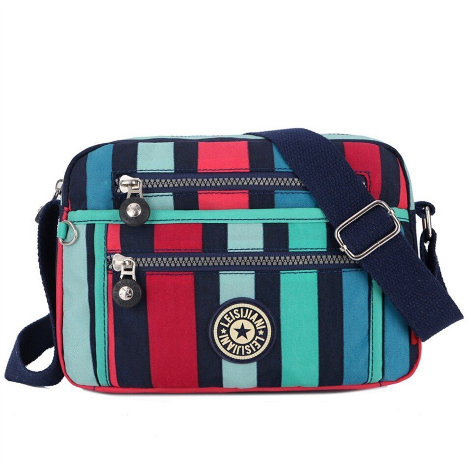 Waterproof Nylon Messenger Bag Small Shoulder Purse Crossbody Handbags 25*9*17CM