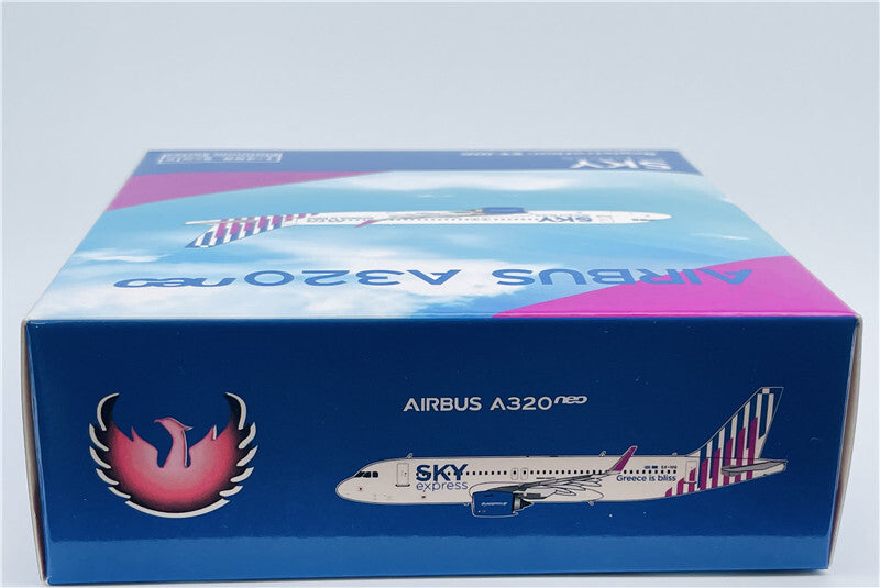 Phoenix SKY express AIRBUS A320neo SX-IOG Greece bliss 1/400 DIECAST Plane Model
