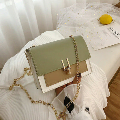 Square Bag Women's Handbag PU Leather Chain Mobile Phone Shoulder Bags