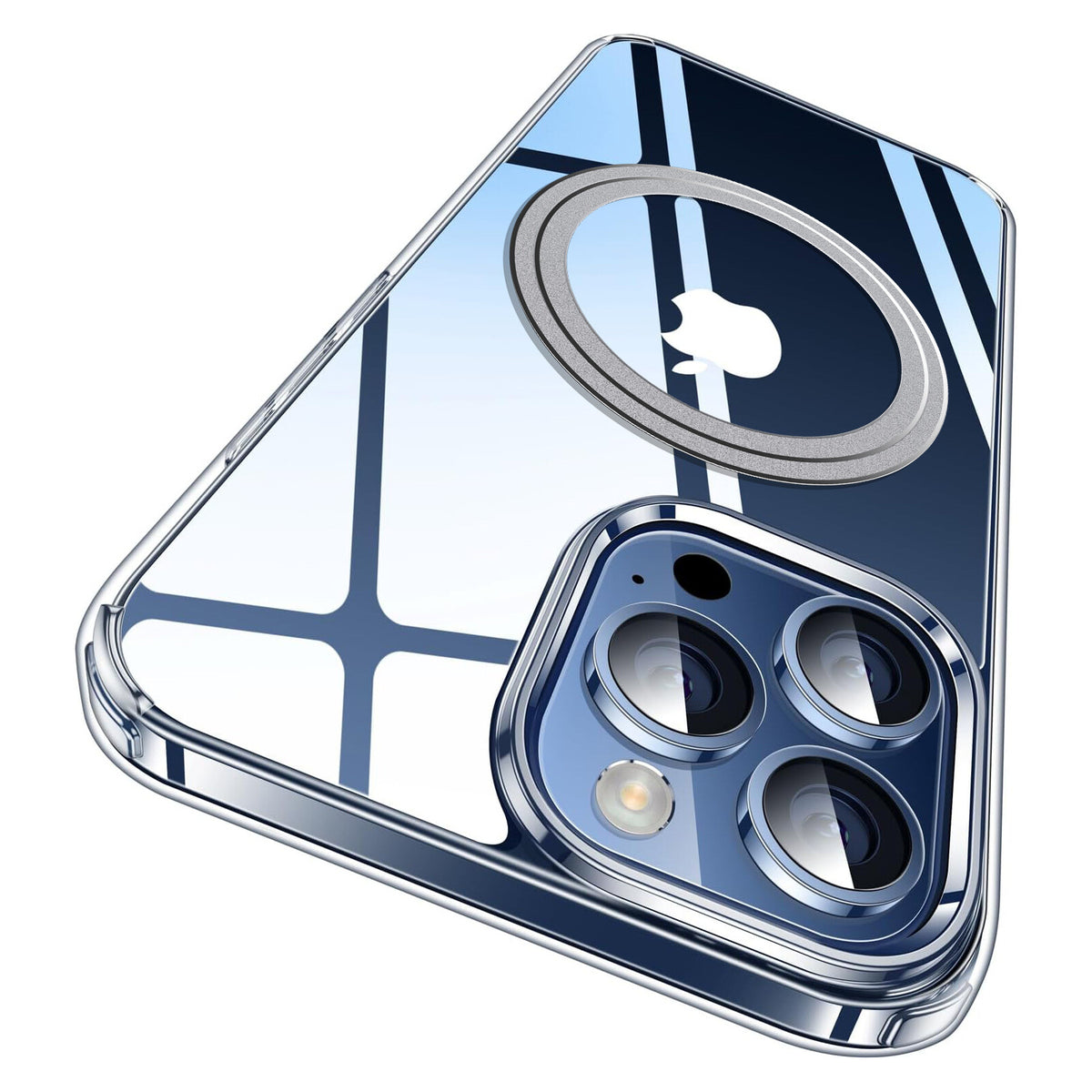For iPhone 16/15/14/13 Pro Max Case Clear Compatible with Magnetic Non-yellowing