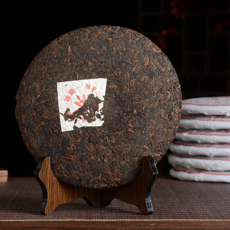 357g/Cake Yunnan Pu'er Tea Cooked Tea Cake Yunnan Qizi Cake Tea Pure Ingredients