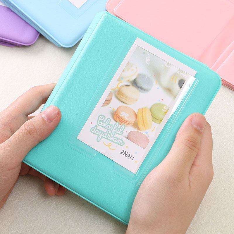 Photo Album 64 Pockets Candy Color Polaroid Mini Photocards Image Holder Storage