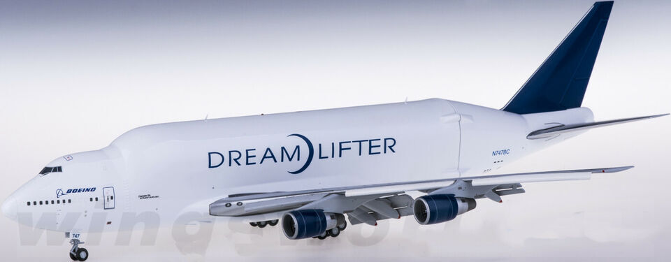 1:200 36CM JC Wings DREAM LIFTER BOEING 747-400LCF Passenger Plane Diecast Model