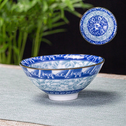 70ml 1Pc Chinese Blue and White Porcelain Teacup Ceramic Tea Bowl Master